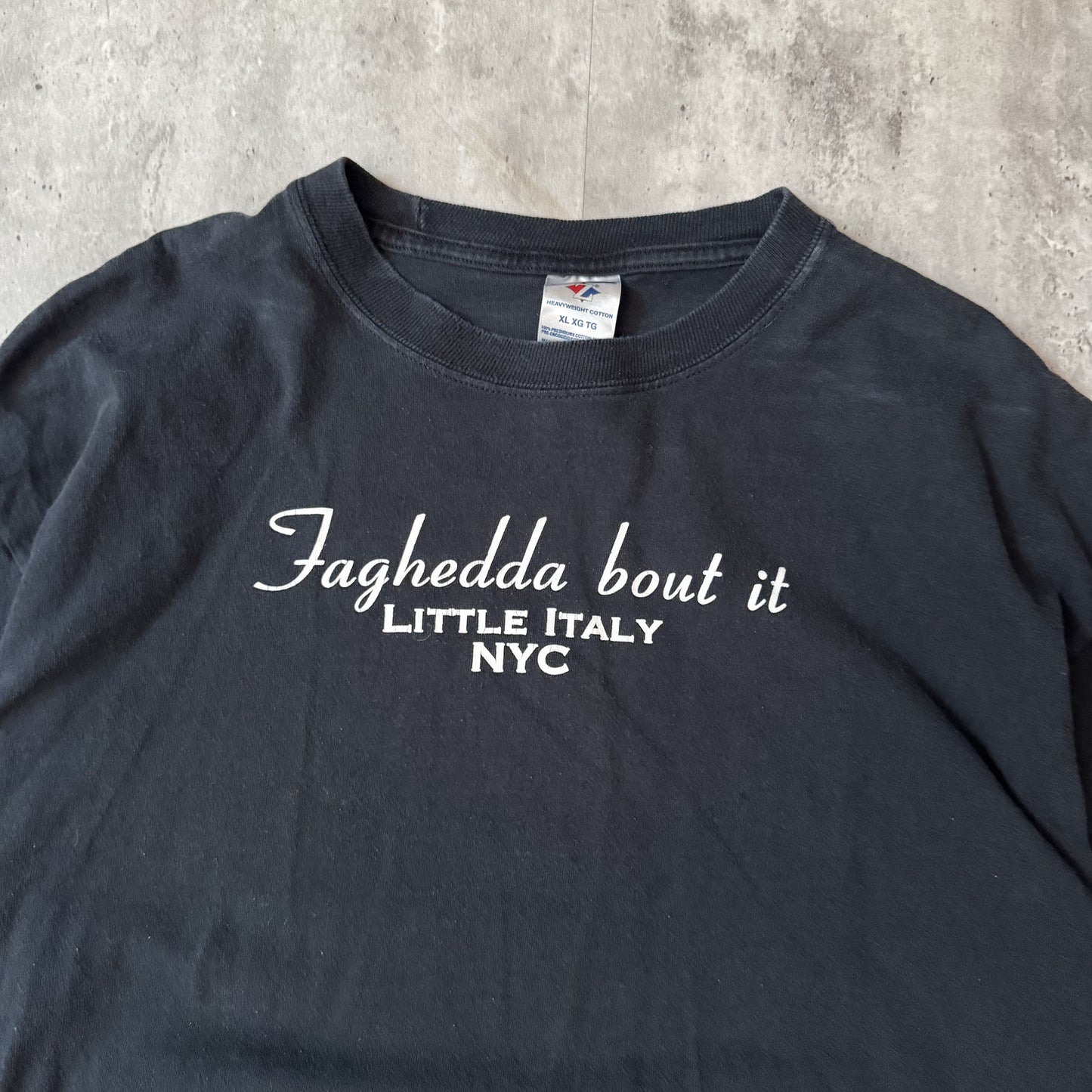 Faghedda About It Little Italy Black Graphic T - XL