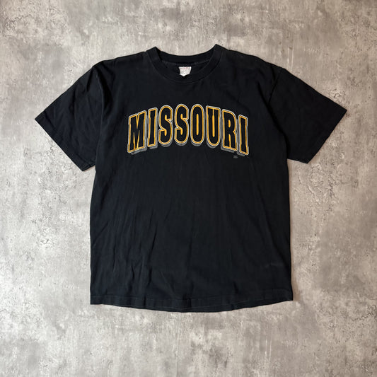 Vintage 90's Missouri Black Graphic T-Shirt - XL