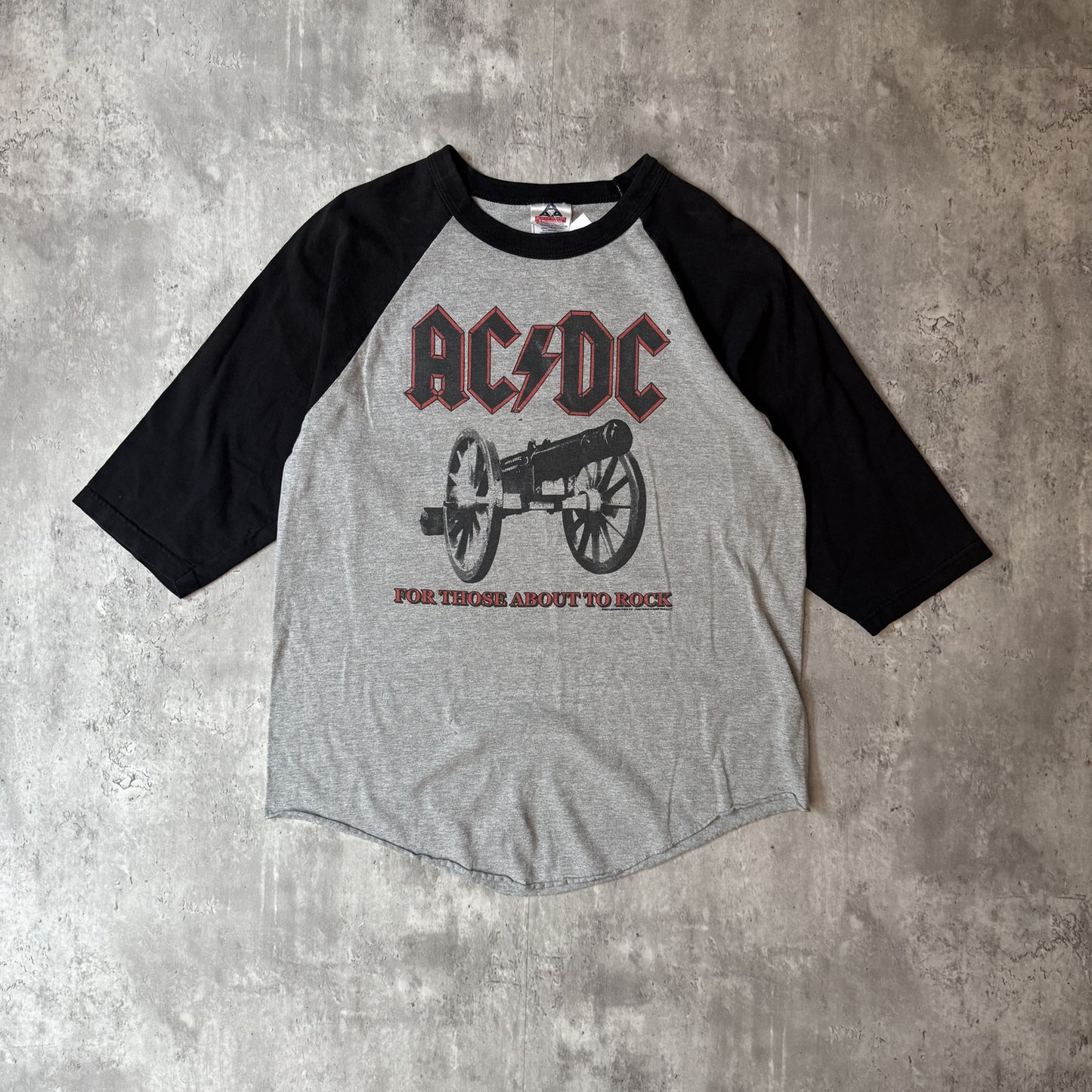 2000's AC/DC For Those About To Rock Raglan T-Shirt - L