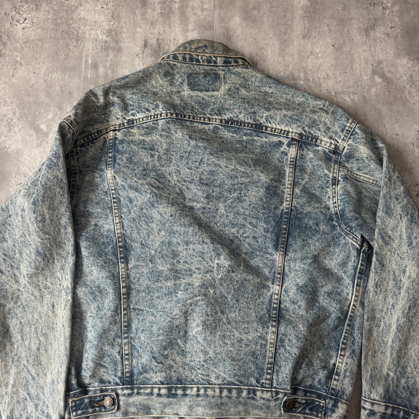 Vintage 80s Levi's 70507 Acid Wash Denim Jacket - L
