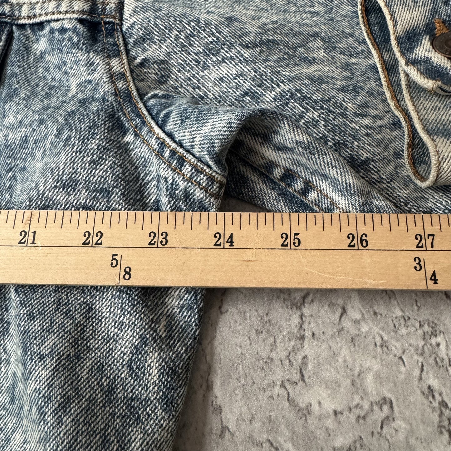 Vintage 80s Levi's 70507 Acid Wash Denim Jacket - L