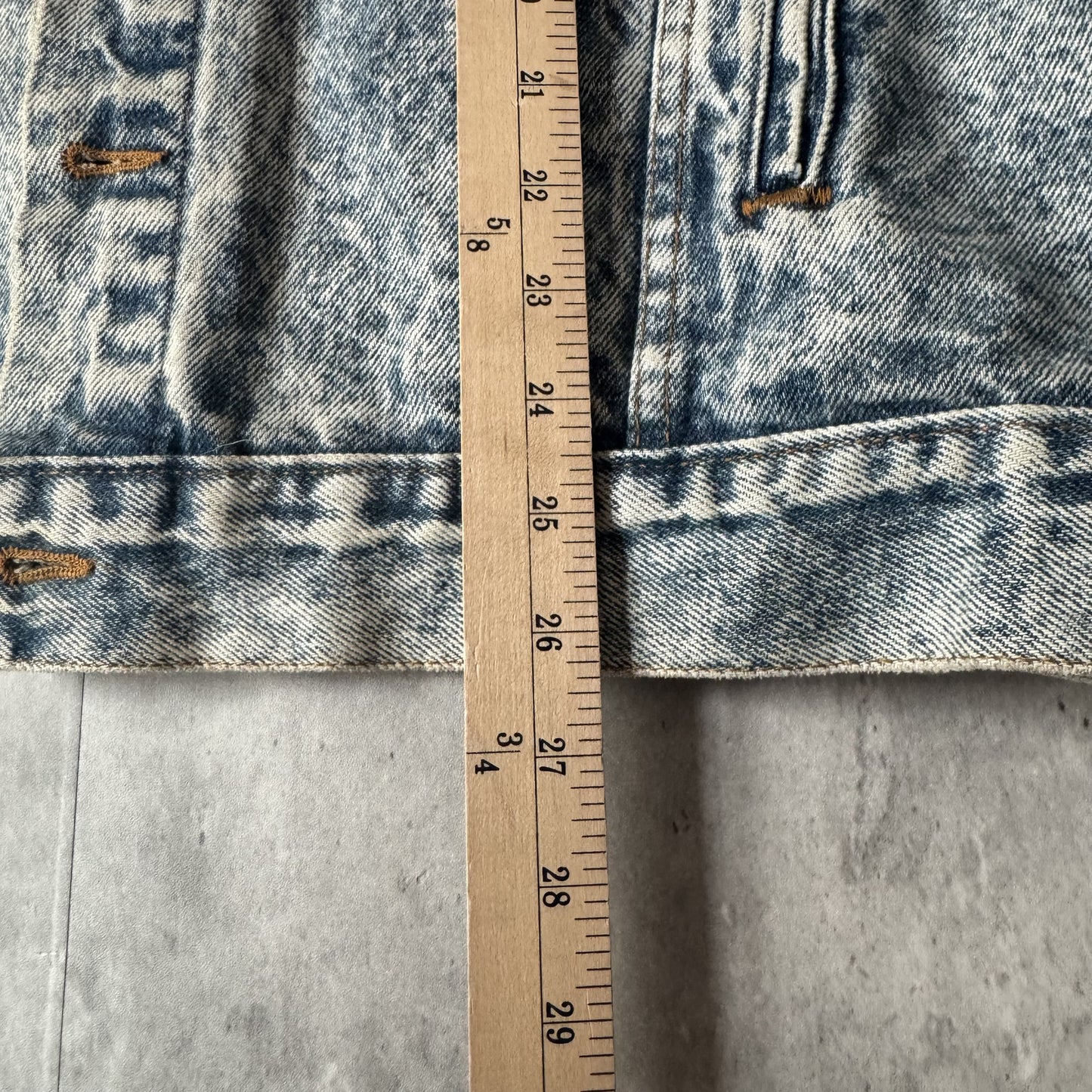 Vintage 80s Levi's 70507 Acid Wash Denim Jacket - L