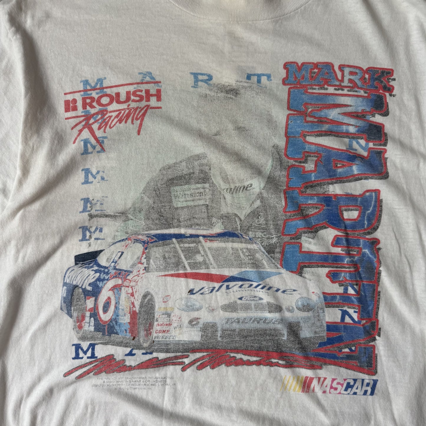 Vintage 00s Mark Martin Roush Racing NASCAR T-Shirt - L