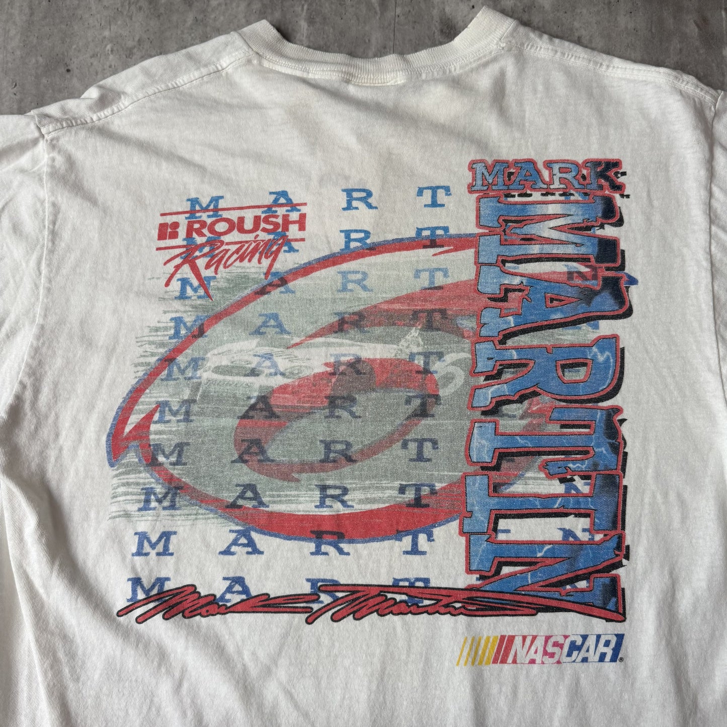 Vintage 00s Mark Martin Roush Racing NASCAR T-Shirt - L