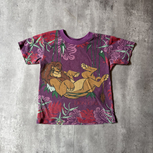 Vintage 90s Simba The Lion King Purple AOP T-Shirt Size 3T