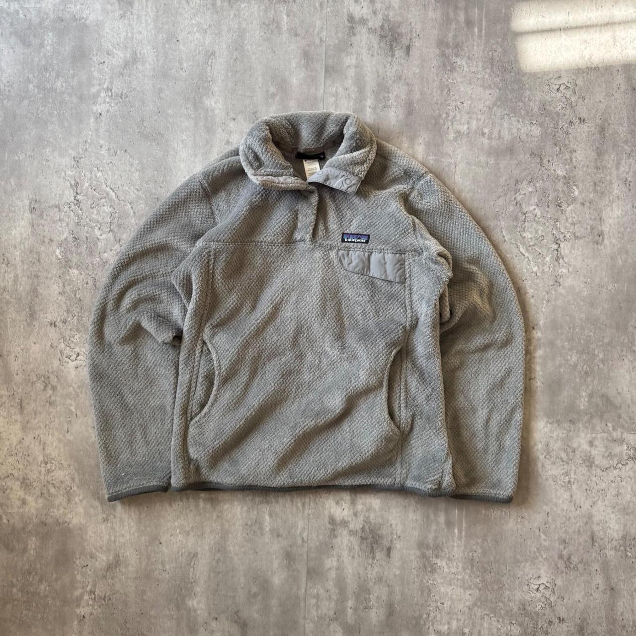 Patagonia Fleece Pullover Snap Neck Gray Women's Medium