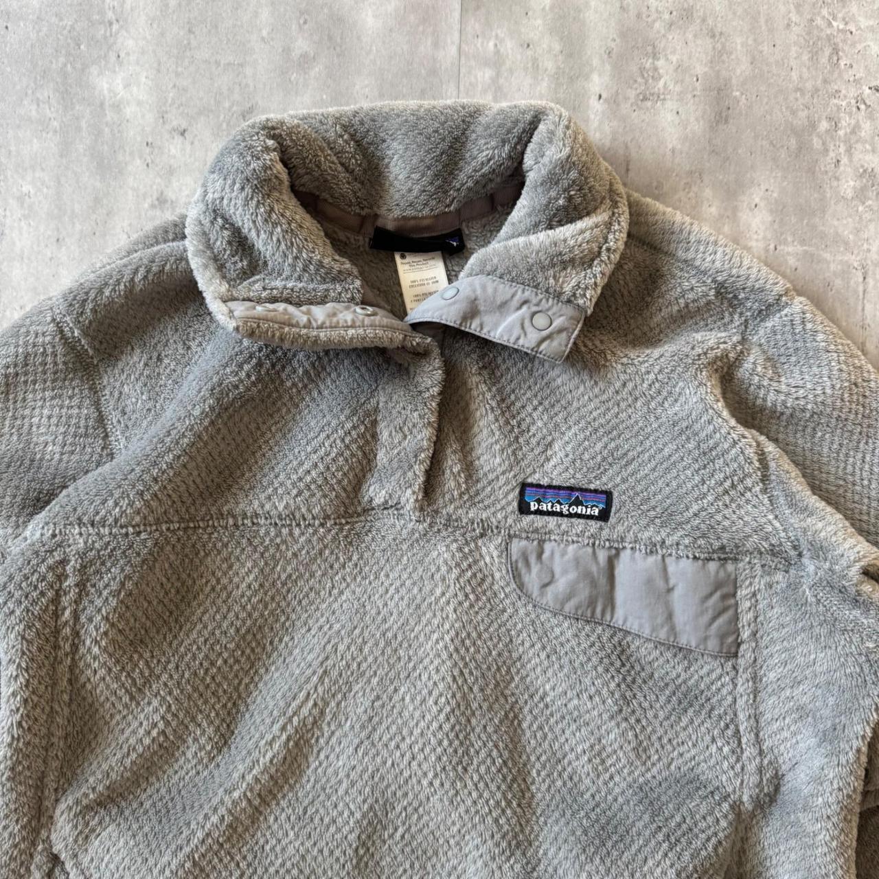 Patagonia Fleece Pullover Snap Neck Gray Women's Medium