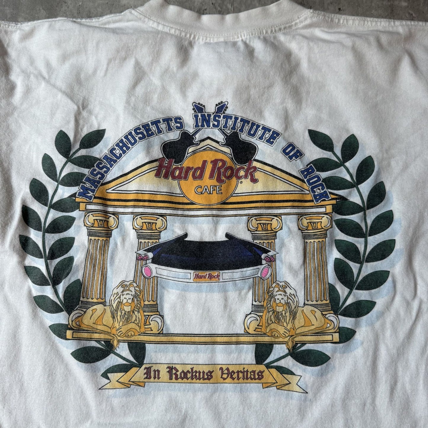 90s Hard Rock Cafe Boston Heavy Tee T-Shirt White - L