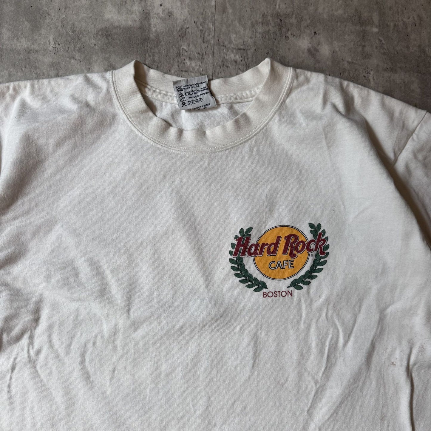 90s Hard Rock Cafe Boston Heavy Tee T-Shirt White - L